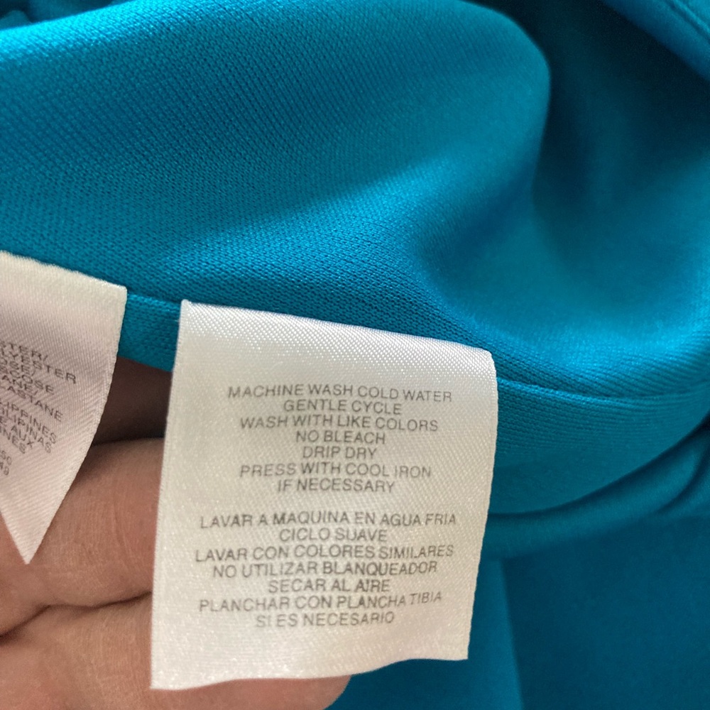 Evan Picone dress, size 14, teal blue. - Picture 5 of 5